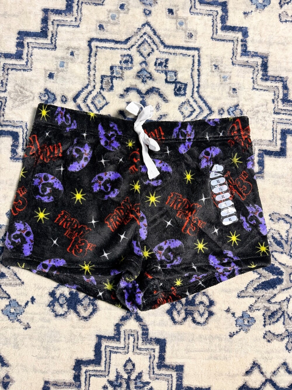 Friday the 13th XL Fleece Shorts Black Polyester Horror Theme